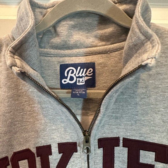 Blue 84 Virginia Tech Hokies 1/4 Zip Sweatshirt Men's Gray Size Lg NWOT - Picture 5 of 6